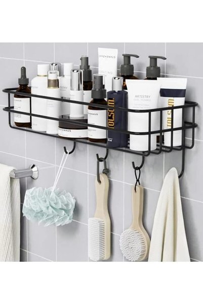 Generic Bathroom Organizer Rack Black