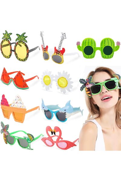 Generic Luau Party Sunglasses, 9 Pairs Funny Hawaiian Glasses, Hawaiian Glass...