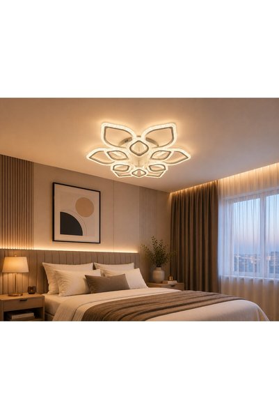 GOLD MARKET Plafonieră LED, 148 W, 9620 lm, Telecomandă, Lumină caldă / neutr...