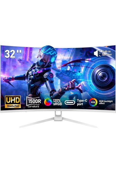 Generic 32 inch 4K 60Hz Curved Gaming Monitor UHD(3840x2160) Display Screen