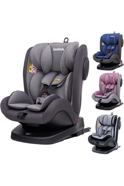 Generic مقعد سيارة آمن للأطفال مع نظام Isofix وحزام تثبيت علوي، مقعد سيارة دو...