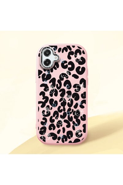 SLIMFELT Samsung Galaxy A07/A08 4G Uyumlu Leopar Desenli Sevimli Kedicik ve Y...