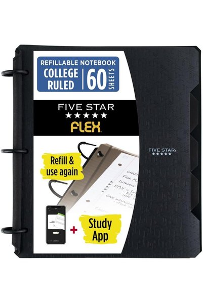 Generic Flex Hybrid NoteBinder, 2.5 cm Binder with Tabs, Notebook and 3-Ring ...