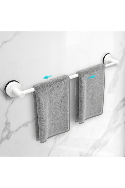 Generic Adjustable Suction Cup Towel Bar for Bathroom Wall,14.6Inch~24 Inch T...