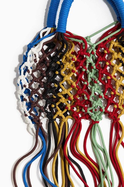 H&M Fringed net handbag