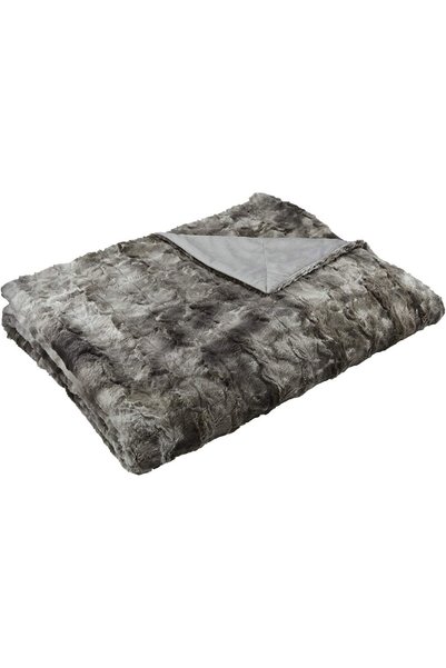 Generic Faux Fur Throw - Grey