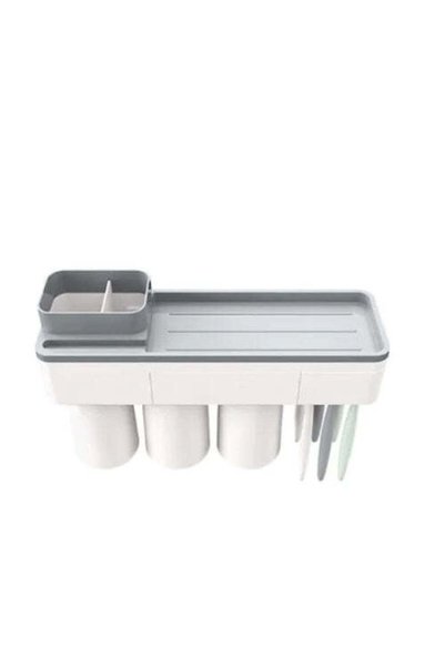 FOXMAG24 Toothbrush Holder, 6 Toothbrushes, 3 Cups, Phone Holder, Magnetic, P...