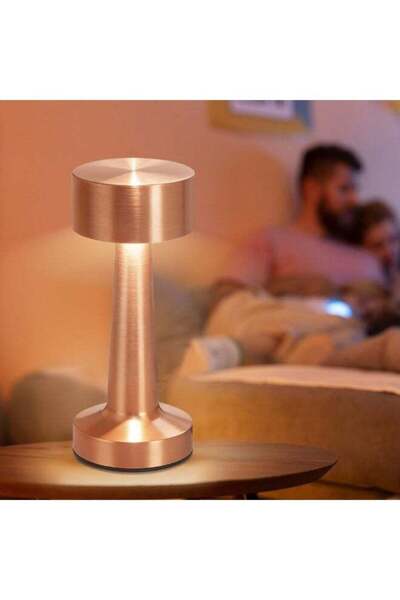 HALAMODO مصباح طاولة LED محمول، مصباح مكتب معدني بثلاثة مستويات للإضاءة، تحكم...