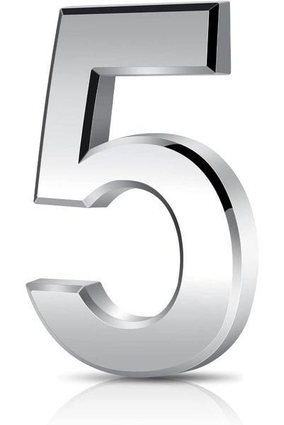 Generic House Numbers 3 Inches 3D Mailbox Numbers Self Adhesive Silver House ...