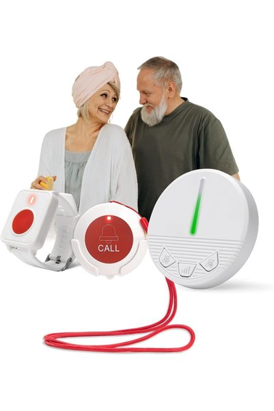 Generic جهاز استدعاء لاسلكي للمقدمين للرعاية، زر تنبيه للطوارئ المنزلية، جهاز...