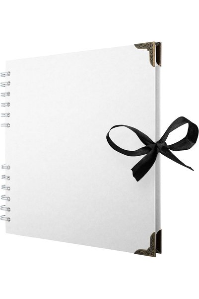 Generic Scrapbook Album, 60 Pages, 8 x 8 Inch, White Photo Album, Scrap Book