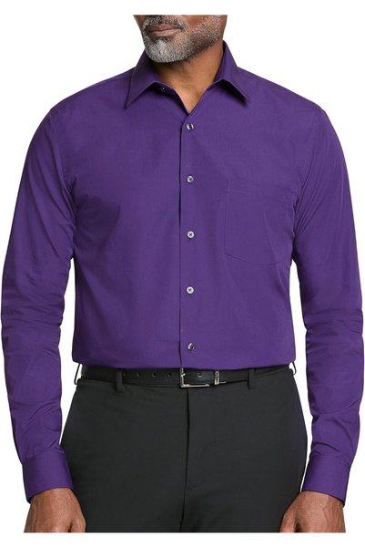 Generic Men's Dress Shirt Regular Fit Poplin Solid
