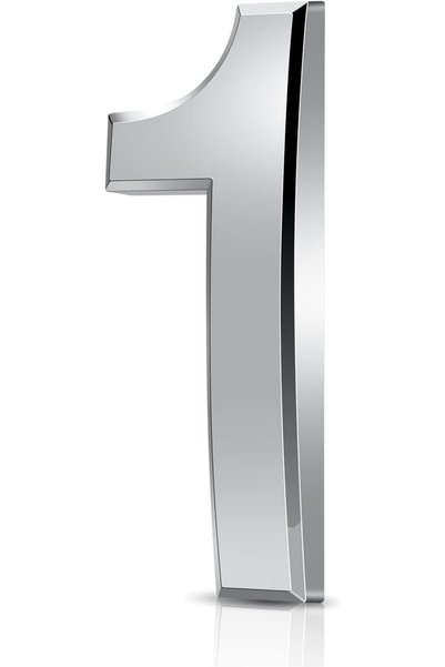 Generic 3 Inches Door Numbers Silver Self Adhesive 3D Mailbox Number Waterpro...