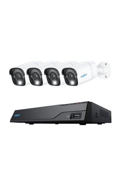 Reolink Kit PoE 4K RLK8-800B4, NVR 8 canale 2TB, 4 camere B800 cu detecție in...