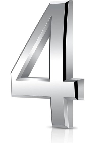 Generic House Numbers 3 Inches 3D Mailbox Numbers Self Adhesive Silver House ...