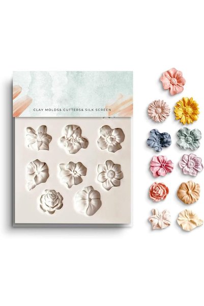 Generic Flower Clay Molds, Daisy Rose Sunflower Polymer Clay Molds, Polymer C...