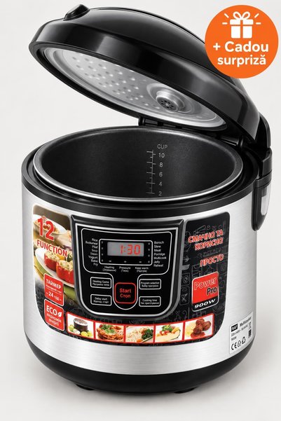 OferteTop Multicooker 6 L, Oală Electrică Multifuncțională 900 W, 12 Programe...