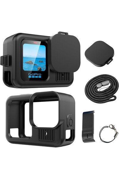Generic غطاء حماية سيليكون لكاميرا GoPro Hero 13، غلاف ناعم مع غطاء عدسة مطاط...