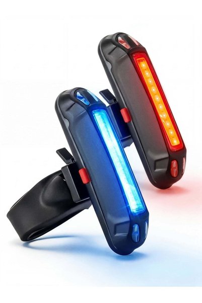 Baytvibes مجموعة من مصباحين خلفيين للدراجة، قابلة للشحن عبر منفذ USB، 100 لوم...