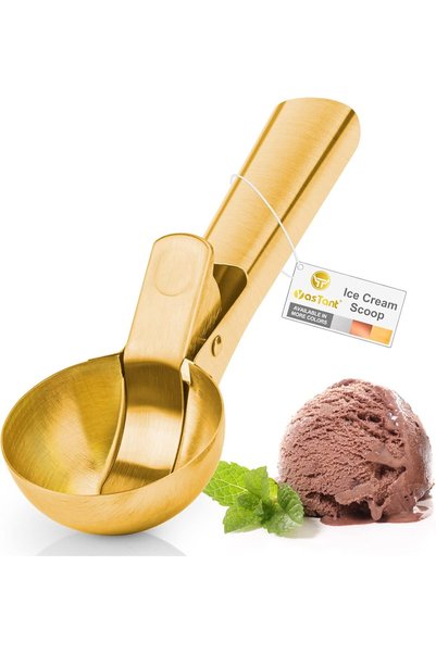 Generic مغرفة آيس كريم كبيرة فاخرة مع زناد، مصنوعة من الفولاذ المقاوم للصدأ، ...