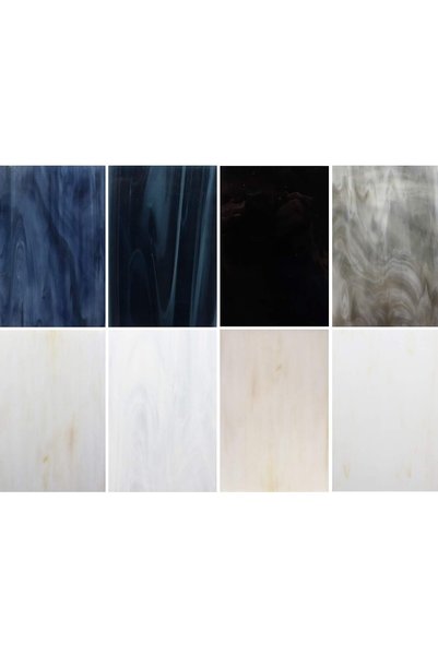 Generic 8 Sheets Stained Glass Variety Pack, 4 x 6 inch Mosaic Glass Tiles fo...