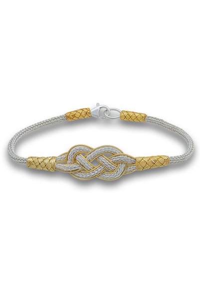 BlackCraft Silver Gold Gilded Knot Kazaziye Women's Bracelet