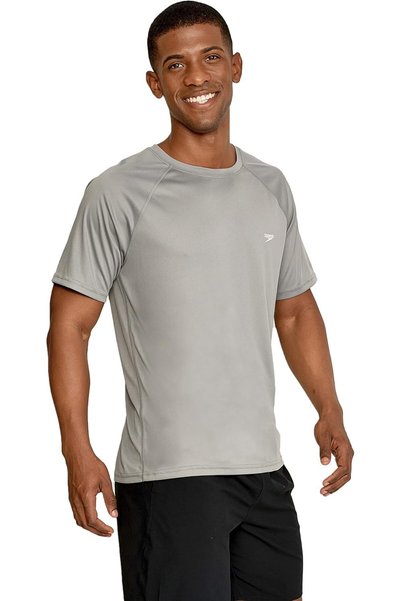 Generic Men's Uv Swim Shirt Short Sleeve Regular Fit Solid