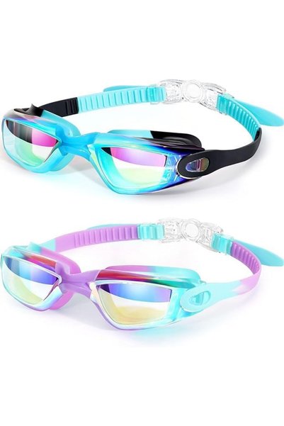 Generic 2-Pack Kids Swim Goggles Boys and Girls Swimming Goggles, Ages 3-14, ...