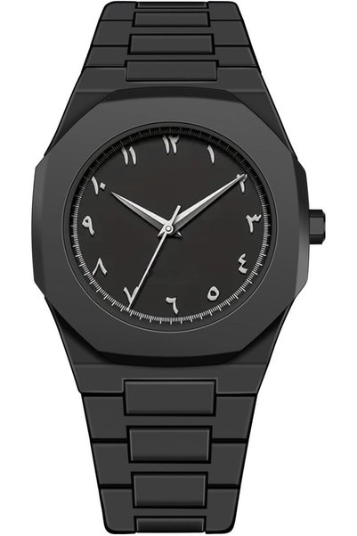 Generic Fashion Casual Arabic Men's Sketch Comic Style Watch Simple Elegant C...