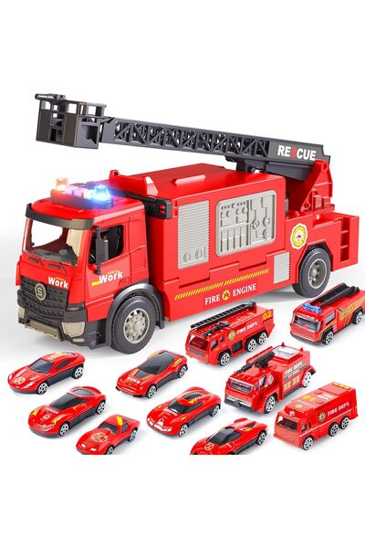 Generic Fire Truck Toy for Kids,12''Toddler Toy for Boys,Friction Powered Kid...