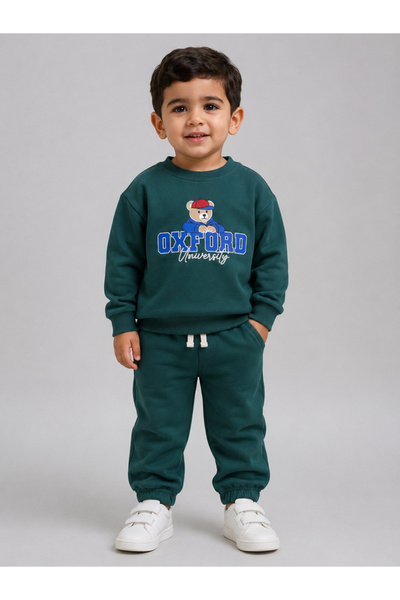 Victor and Jane By Styli Baby Boys Graphic Sweatshirt and Joggers Set