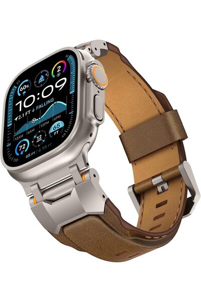 Generic Leather Band Compatible with Apple Watch Series Ultra 2/ Ultra / 10/9...