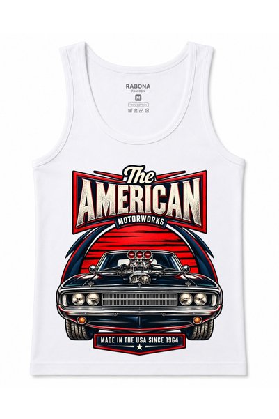Rabona Fashion The American Motorworks – 1964 Vintage Muscle Car Graphic Tank...