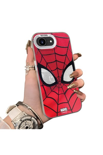 Hontinga iPhone 17e-Compatible Silicone Hard-Edge Back Case with Spider-Man D...