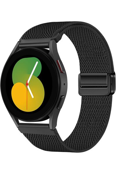 Generic حزام مغناطيسي من النايلون متوافق مع ساعة Galaxy Watch 7 و 6 و 5 و 4 (...