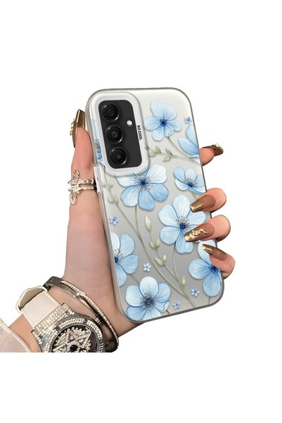Hontinga Samsung Galaxy A16 Compatible Silicone Hard-Edge Back Case with Flor...