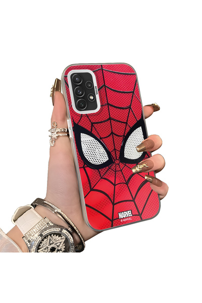 Hontinga Samsung Galaxy A72 Compatible Silicone Hard-Edge Back Case with Spid...