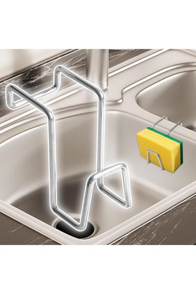 Choice Sink Sponge Rack Double-Basin Sink Dish Sponge Holder Rack Removable S...