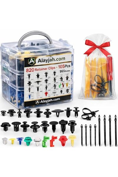 Alayjah طقم مسامير تثبيت بالضغط 925 قطعة، 1 سنة + هدية، مجموعة مسامير دفعية، ...