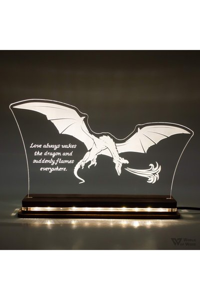 Generic Brand Φωτιστικό LED "Flames and Dragons" W00956 Λευκό