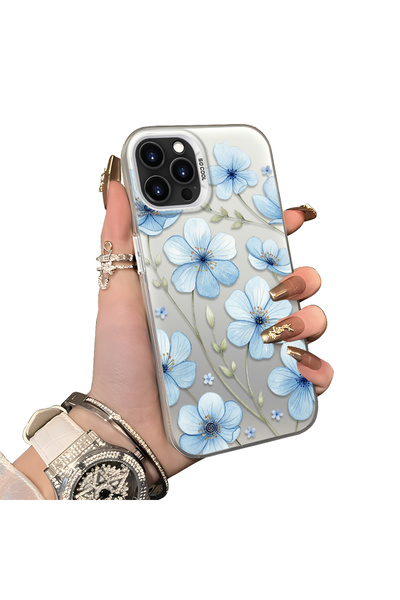 Hontinga iPhone 15 Pro Compatible Silicone Edge-to-Edge Hard Back Case with F...