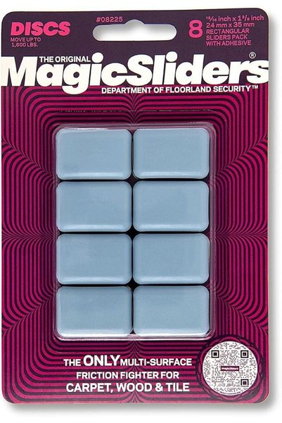Magic Sliders 08225-1 Inch Round 8 Pack Adhesive Sliding Discs - Self-adhesiv...