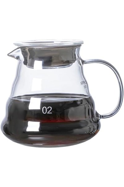 Generic V60"Clear" Heat Resistant Glass Range Coffee Server | Pour Over Coffe...