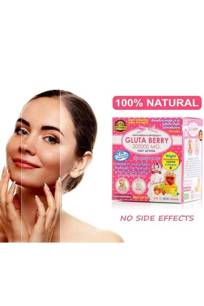 Gluta Berry 200000 Mg Drink Punch Whitening Skin Fast Action - Time to Glow y...