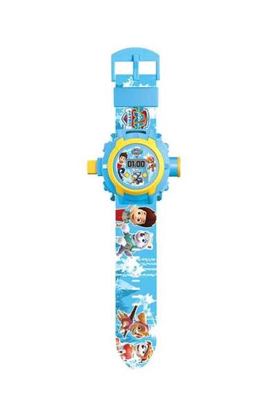 PAW PATROL ساعة أطفال بإسقاط ضوئي - ساعة لعبة إلكترونية كرتونية للإنقاذ مع إس...