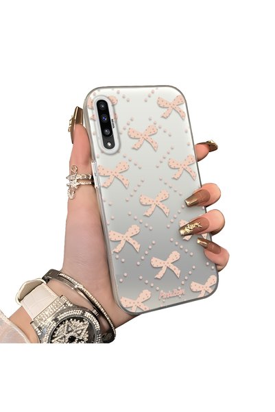 Hontinga Samsung Galaxy A50 Compatible Silicone Hard-Edge Back Case with Bow ...