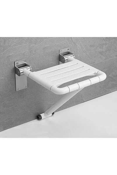 Generic Folding Shower Seat,Stainless Steel Wall-Mounted Barrier-free Bathroo...