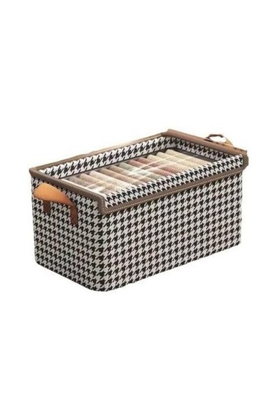 DAMUR Storage Box, Innovation, Transparent Lid, Checkered Model, Large Model,...