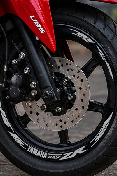 Banxtre 8-piece front and rear wheel rim stripe sticker set for yamaha ray-zr...