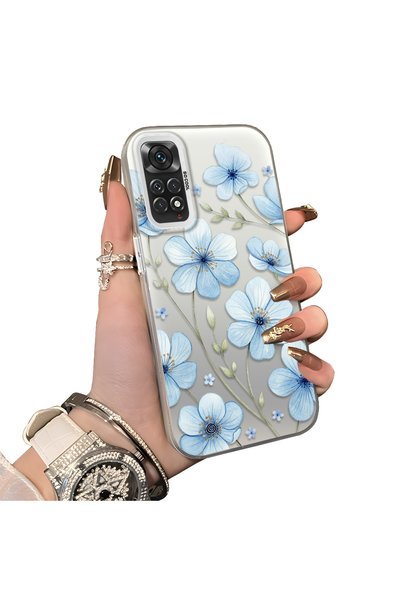 Hontinga Redmi Note 11 Compatible Silicone Edge-to-Edge Hard Back Case with F...